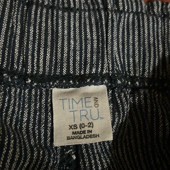 navy and white stripe size xs time & tru wide leg pants - Picture 4 of 4